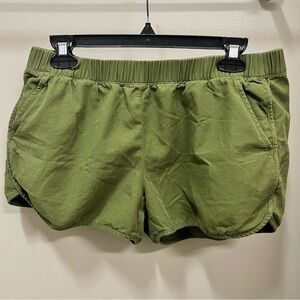 Madewell Womens Medium Shorts Desert Olive Casual Pull On 3" Inseam
